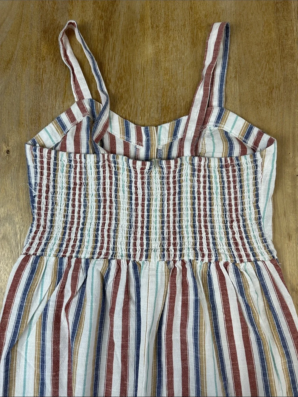 Boho Striped Button-Front Wide-Leg Jumpsuit - Picture 9 of 9